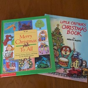 VINTAGE Merry Christmas to All & 1989 Little Critter’s Christmas Book